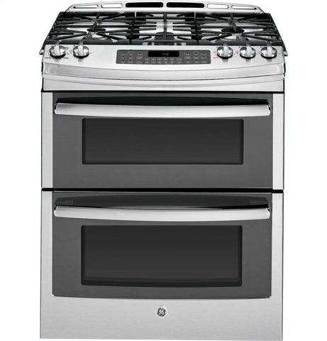 GE PGS950SEFSS Profile 30" Stainless Steel Gas Slide-In Sealed Burner Double Oven Range - Convection